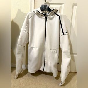 Adidas Men's Z.N.E Fast Release Hoodie White Black Size M